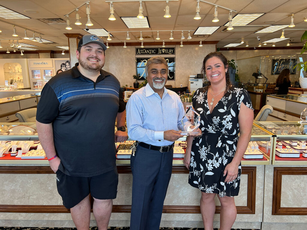 Chocolate Crawl 2nd Place: Downtown Blues (L-R)  Ryan Helminiak, Harry Keswani, Nicole Giannella