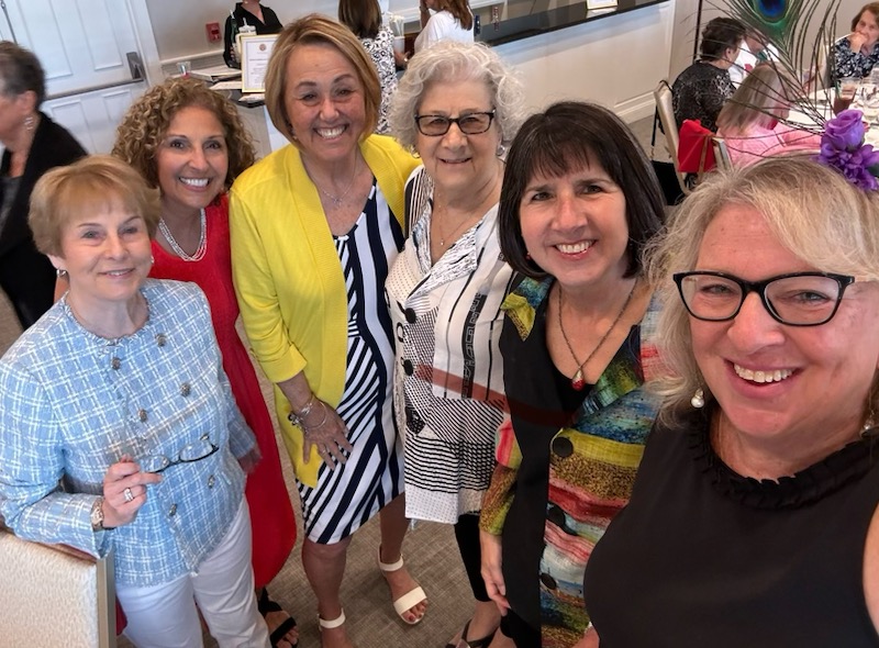 (Left to Right) Carole Monte, Susan Firestone, Linda Thomas, Barbara Woodall, Vanessa Barnabei, and Joanne Harrigan clearly enjoyed the festivities