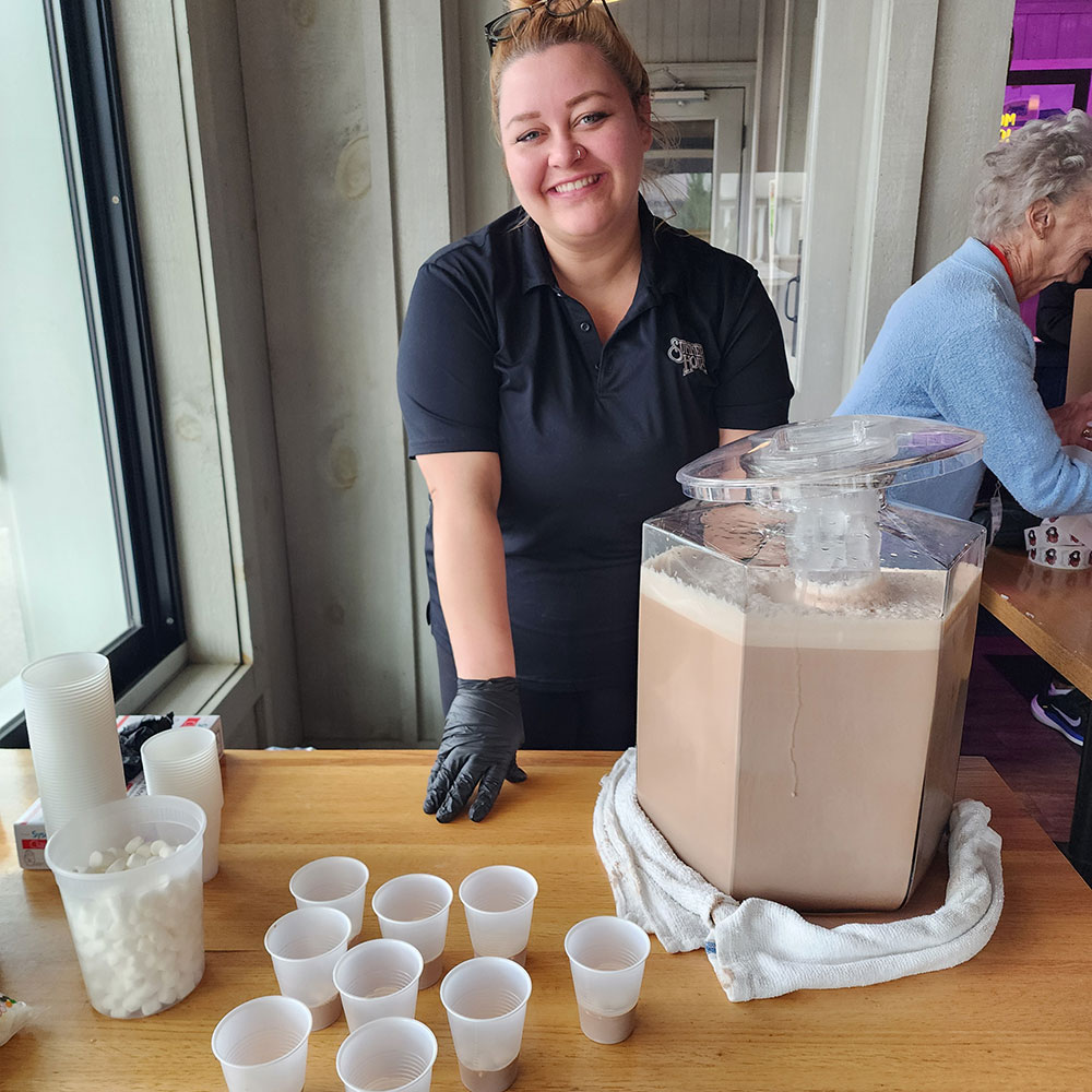 Shannon happily pours tastes of Summer House’s Nemo’s U-Who, which resembled but elevated the classic Yoohoo.