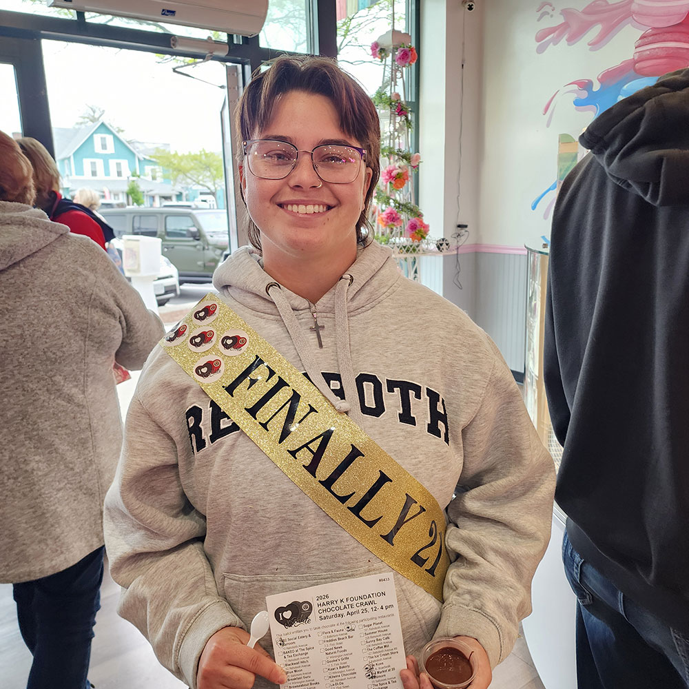 Mackenzie was thrilled to celebrate her 21st birthday at the Chocolate Crawl, especially since for the first time she was able to enjoy the cocktails!