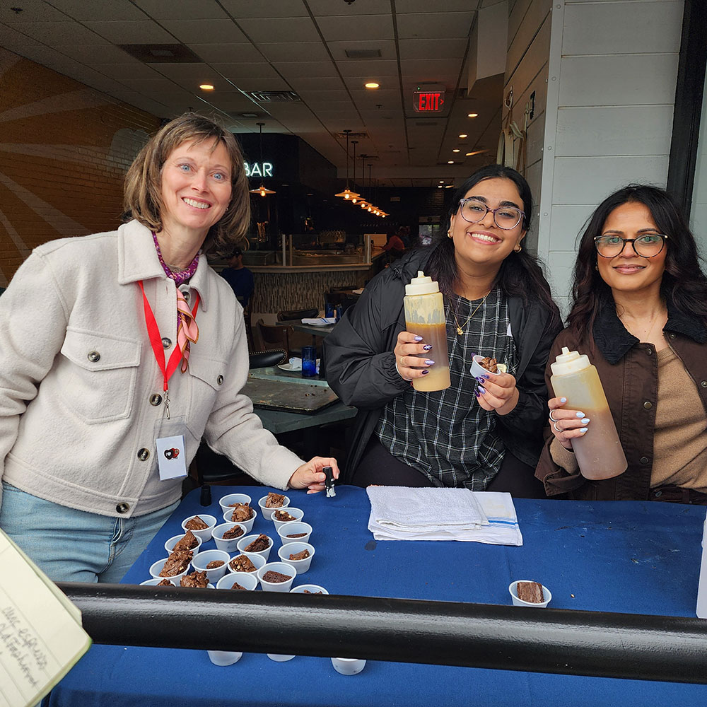 Susan Hartford, Anjali Keswani, and Neepa Jani presented Blackwall Hitch’s chocolate pretzel bark freshly drizzled with Old Bay butter